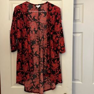 Lululemon size small black and red kimono